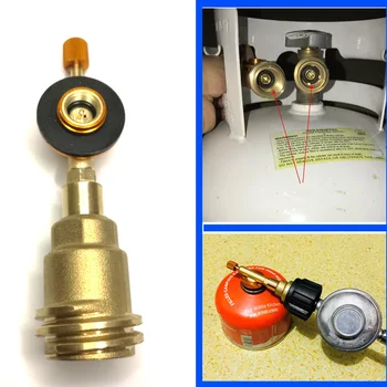 Американски тип Месинг мед конектор за източник на газ с бутилка с пропан, адаптер, свързващ клапан