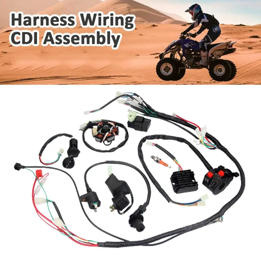 150CC CDI Теглене на кабели в събирането, комплект кабели, електрически старт квадроцикла, питбайк, запалване на мотоциклета, комплект ключове за свещи