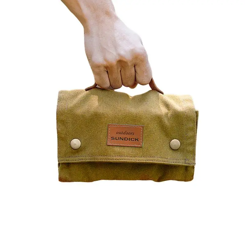 Чанта за съхранение на подправки за къмпинг Преносима холщовая чанта За съхранение на подправки Пътен набор от подправки 9 бр. компл. преносими контейнери за подправки за къмпинг