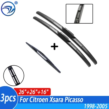 Комплект четки на предната и задната чистачки за Предното стъкло на Citroen Xsara Picasso 1998-2005 (БЕЗ СТРАНИЧНО ЗАКРЕПВАНЕ) 26