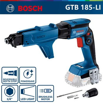 Професионален Безжичен Bosch пистолет винт За Гипсокартон GTB 185-LI С Бесщеточной на Електрическа Отвертка, С Коробчатым Монтиране GMA55 18V Power Tool