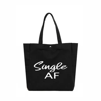 Дамска чанта-тоут с надпис AF, подарък за приятели, Благородна Пазарска Чанта, Чанта за книги, Работна чанта с голям капацитет
