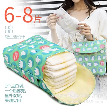 Водоустойчива чанта за съхранение на бебешки пелени от плат Оксфорд, хигиенична чанта за съхранение на салфетки, Преносим подвесная чанта, чанта за памперси за майки