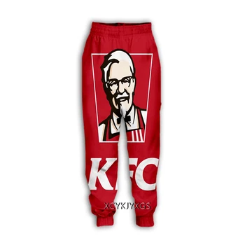 Ежедневни панталони с 3D принтом KFC, спортни спортни панталони, прави панталони, спортни панталони за джогинг Панталони Y25