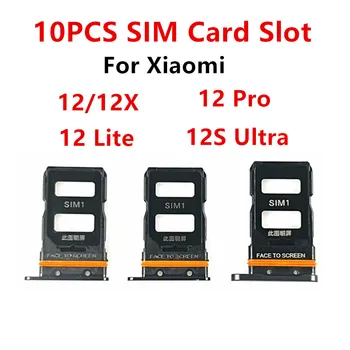 10 Бр. Адаптери За Sim-Карти За Xiaomi 12 Pro 12X Lite 12S Ultra Тава Жак Слот за Притежателя на Чип Кутия Замяна Ремонт на Части на Корпуса