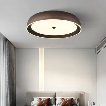 Бял/ сив/ Кафе led тавана лампа с Трапезария и хол, модерна проста панелна лампа, спалня, кухня, кръгли лампи в стил деко на закрито