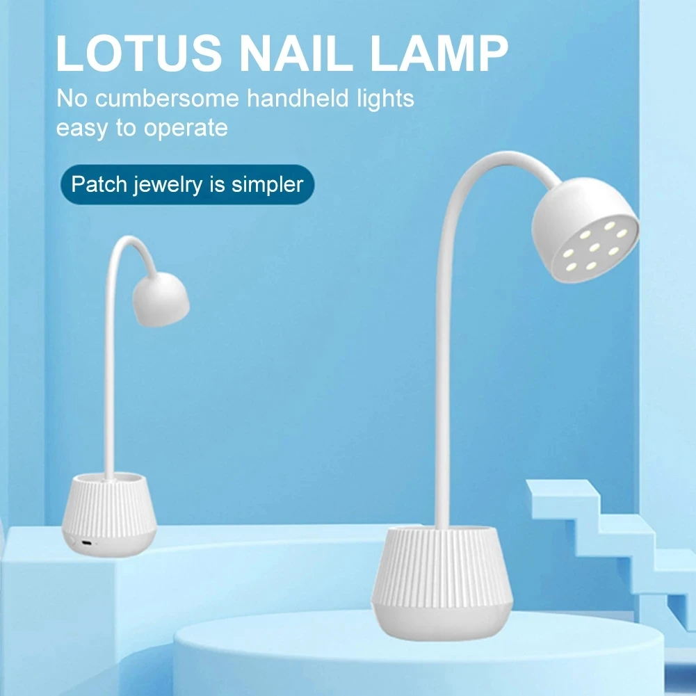 Лампа за Изсушаване на ноктите Lotus Led професионална UV-лампа за нокти Домакински с двоен източник на светлина на Всички за нокти Маникюр, cnc Оборудване за нокти
