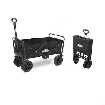 Сгъваема количка за съхранение, превоз за къмпинг, сгъваема количка-вагон с чанта за носене