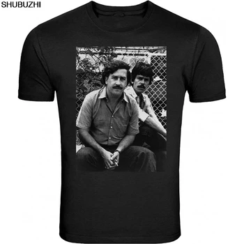 Тениски Zomer с къс ръкав за Мъже на Пабло Ескобар и да го братовчед Густаво Тениска Medellin Cartel DrugTee Тениски за възрастни sbz1362
