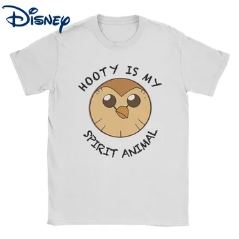 Реколта тениски The Owl House Hooty Is My Spirit Животните, Мъжки и Дамски Тениски от 100% памук Тениска с ръкави от аниме 