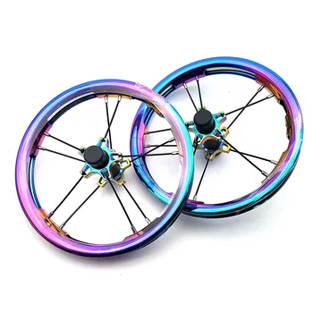 1 чифт 12-инчов велосипедни колела за балансировочного наем 85 мм и 95 мм, пълзяща велосипеди колело за деца, високо качество, rainbow цветен