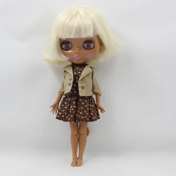 Безплатна доставка, гола кукла блайт tait за по-тъмна кожа, подарък за момичета (DRS778)