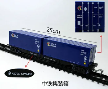1/87 Тъмно синьо модел стеллажа за контейнер отделения China Railways, детска играчка, имитирующая сцената, Демонстрационния влак, Играчка за хоби