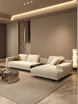 Текстилен диван за малък апартамент, модерен прост луксозен пуховый диван