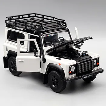 Welly Land Rover Defender 90, леене под налягане в мащаб 1:24, имитация сплав, suv модел, колекция от бижута, празнична играчка за момчета, подарък