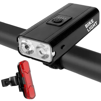 Каране на фарове, USB Акумулаторна светлина/задна светлина, осветление, водоустойчиви велосипеден фенер, оборудване за нощно каране на планински велосипед