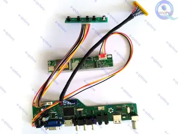 e-qstore:променя предназначението Повторно Екран Дисплейной панел LT141X7-124 на Външен монитор-Lvds LCD Контролер Такса Водача Конвертор Сам Kit