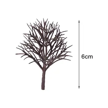 70x Мини-модели на дървета Диорама Аксесоари 6 см Природа Дърво Влак Природа Архитектура Дървета diy градински пейзаж