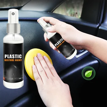 30 ML Средство за възстановяване на пластмасови детайли от интериора на колата Восък, За да се Грижи за пластмаса Автомобилни Панели Средство за възстановяване на пластмасови детайли на автомобила