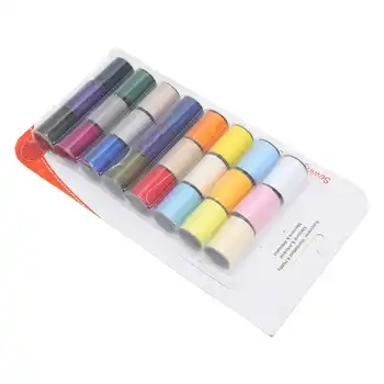 Шевни конци различни цветове, 24 ролка, прежди за ръчно шиене със собствените си ръце