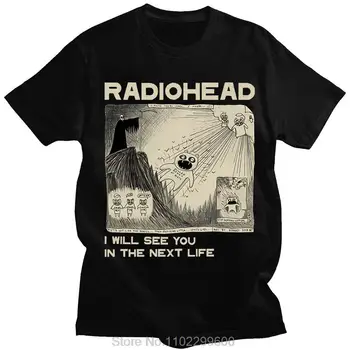 Тениска Radiohead, Рок-група, Ретро, хип-хоп, ще се Видим в следващия живот, Тениски с музикален принтом, Мъжки Женска тениска с къс ръкав