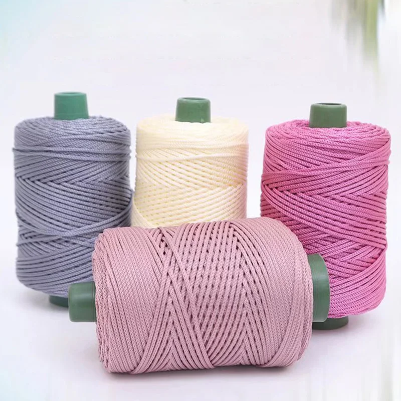 3 мм Нова лятна прежда за плетене на една кука, ледена въже, конец за ръчно плетиво, чанта, шапка, обувки, тканая възглавници-кука 