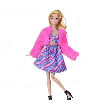 LX378 модно плюшевое палто облекло подаръци за вашите кукли 1/6 marina xinyi fr fr2 mizi Mengfan