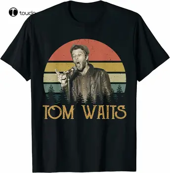 Благодаря ти за спомените, реколта тениска Tom Art Уейтс Легенди, черна тениска S-6Xl, модни забавно новост Xs-5Xl