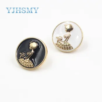 YJHSMY 179202, модерни метални копчета за момичета, аксесоари за ръчно изработени дрехи 