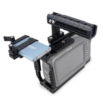 Преносима Камера MAGICRIG С Регулируема Скоба За Закрепване на SSD карти Hanlde + T5 за Blackmagic Pocket Cinema Camera BMPCC 4K & 6K
