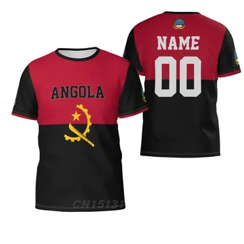 Потребителско име, номер, тениски с флага на страната, Ангола, облекло, тениски, мъжки, дамски тениски, потници за футболните фенове, подарък, Размерът на САЩ