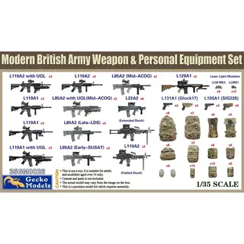Модели на Gecko 35GM0026 1/35 Британски набор от оръжия и лична екипировка - Амбициозен набор от модели