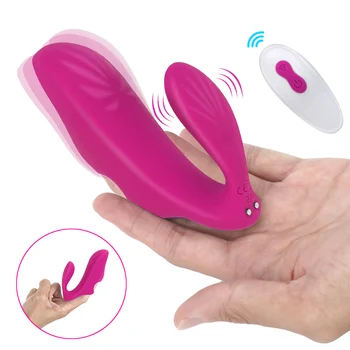 Пальчиковый вибратор, секс играчки за жени, безжично дистанционно управление, точка G, масажор за клитора, двойни глави, стимулиране на влагалището