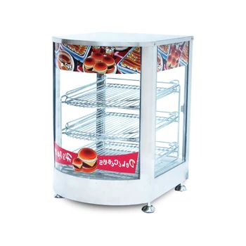 Стъклена машина за загряване на хранителни продукти, захарни изделия, хот-дог