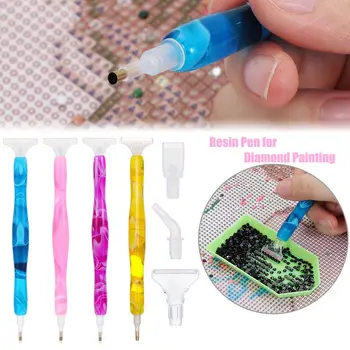 5D Пластмасова смола диамантена писалка за рисуване, точков бормашина, дръжка за бродиране, смола, дръжка за diy, аксесоари за шиене на ноктите