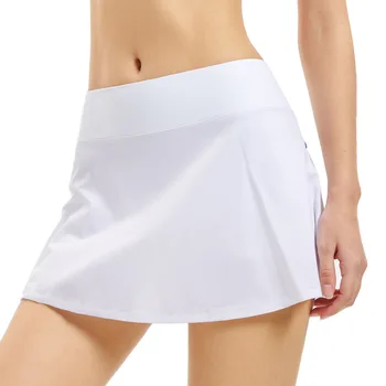 Бързо съхнещи тенис панталони от ликра за йога, пола за защита от въздействието на слънцето, панталони за фитнес на открито, фалшива пола от две части
