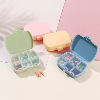 6 Girds Хапчета Cases Mini Medicine Box ПП Plastic Pastillero Caixa Organizadora Medicine Box Pilulier таблетница за лекарства