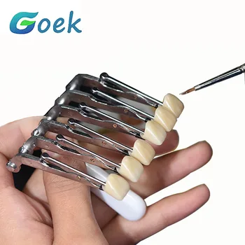 Зъбни скоби за остъкляване на Шест зъби от неръждаема стомана 304 с предпазни гумени облицовки Лабораторен инструмент за техника