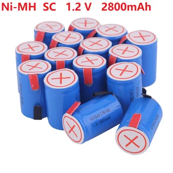 Акумулаторна батерия Ni-MH SC 1.2 2800 ма Sub C, Литиево-Полимерна, Висока отговорност, с Паяльными наслоявания, За прахосмукачка, Подметания пол