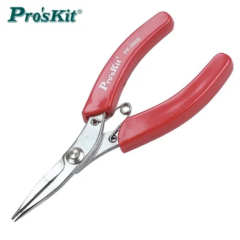 Proskit 1PK-396A/1PK-396B прецизна нескользящие клещи от неръждаема стомана с червена дръжка, електронни ръчни инструменти за ремонти 