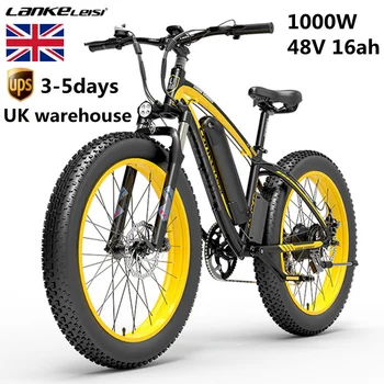 ЕС Великобритания САЩ Склад LANKELEISI XF4000 1000 W Електрически Велосипеди Мотор 26 Инча Дебела Гума E-Bike Електрически Велосипед