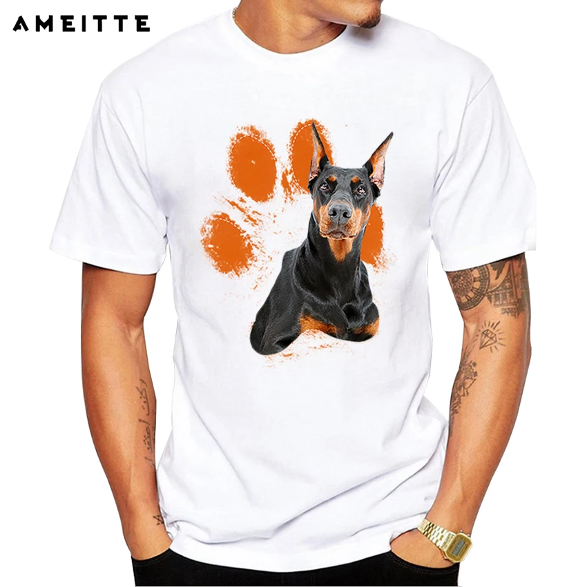 2019 Тениска AMEITTE с Доберманом, модна тениска с принтом кучета пинчера, лятна градинска облекло за хипстеров, тениска Camiseta