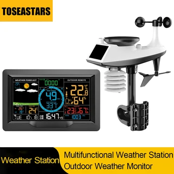 Безжична метеорологичната станция 8-в-1, Дождемер с Външен датчик, Прогноза за времето, Влажността, метеорологичната станция Horloge, Руска версия