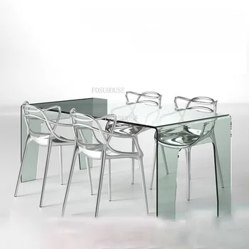 Скандинавски модерен стол за хранене с луксозни облегалки за ръцете, Удобна трапезария столове за спални, Домашен релакс, Sillas De Comedor, Аксесоари за дома