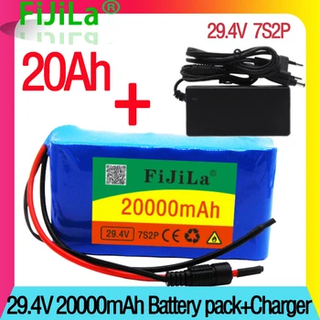 100% чисто Нов 7s2p 24V 20Ah 18650 Литиево-йонна Батерия 29,4 V 20000mAh Електрически Велосипед, Мотопед/Литиево-йонна Батерия Със Зарядно устройство BMS