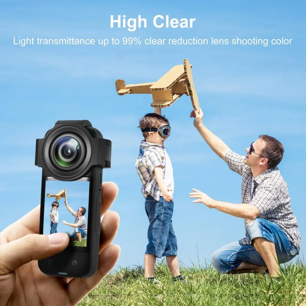 PULUZ Актуализирано Оптично Стъкло За Защита на Обектива Insta360 X3 От надраскване И падане, Защитна Капачка за Обектива на Камерата, Аксесоари За Капак на Обектива