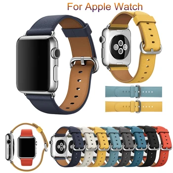 Модни кожени бизнес въжета за Apple Watch 40 мм 44 мм 38 мм 42 мм гривна за Apple Watch серия 7 6 4 3 2 1 гривна за часа