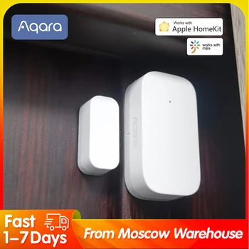 Сензор за прозорец на вратата Aqara, безжична интернет ZigBee, детектор на прозорци 