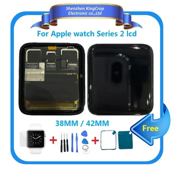 За Apple Watch Серия 2 LCD сензорен дисплей дигитайзер Series2 S2 38 mm/42 мм Подмяна на Pantalla + закалено стъкло Series 2