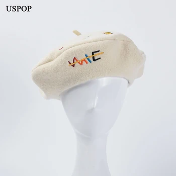 USPOP, нови зимни барети, женската го поема с бродерия, дебели топли вълнени шапки